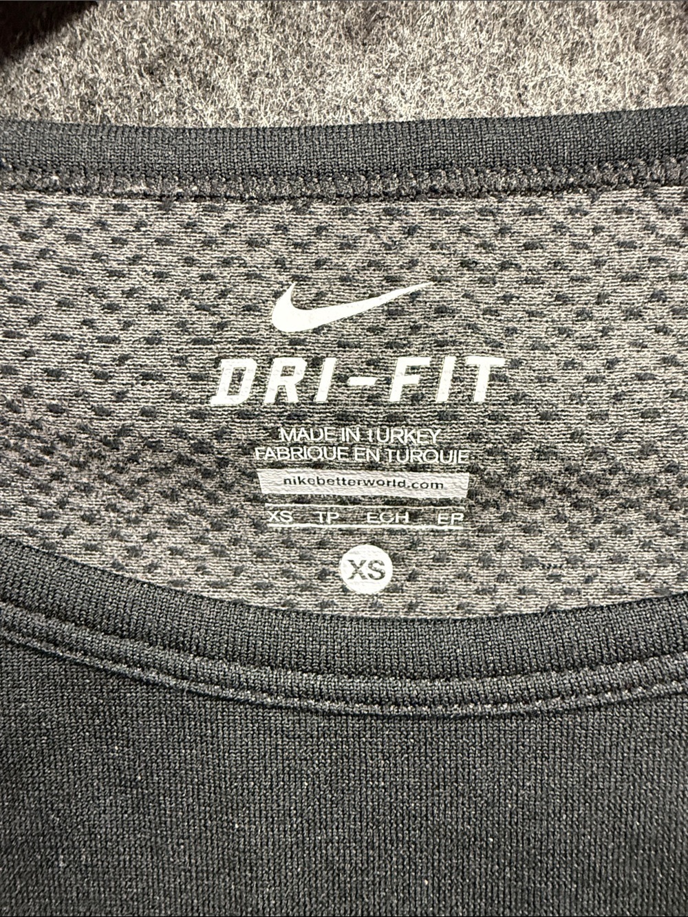 Nike Black Long-Sleeve Performance Tee with Stripe Detail - Picture 2 of 5